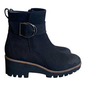 Blondo Nubuck Leather Waterproof Black Ankle Boots Sz 9